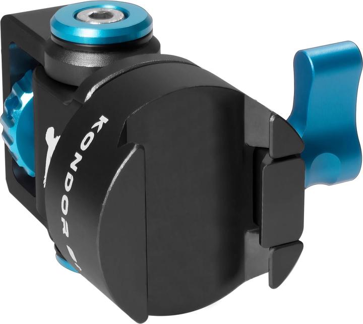 Produktbild Kondor Blue Swivel Tilt Monitor Mount with Arri Pin (Pan/Tilt) (NATO Clamp Version) (Raven Black) (7")