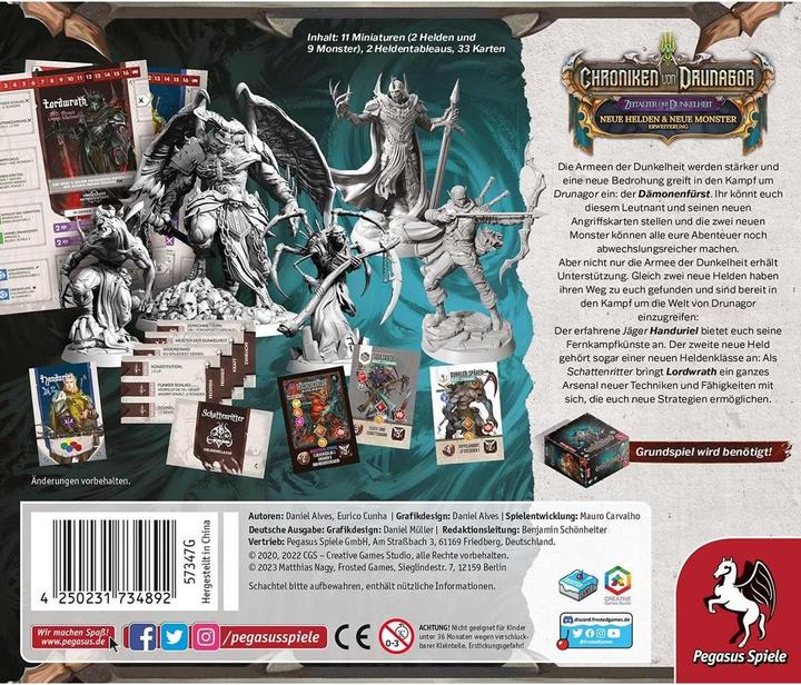 Produktbild Pegasus Chroniken von Drunagor: Neue Helden neue Monster (Erweiterung) (DE) (Deutsch)
