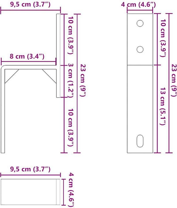 Produktbild VidaXL Scheunentür-Bypass-Halterungen für Flachschienen 5 Stk.