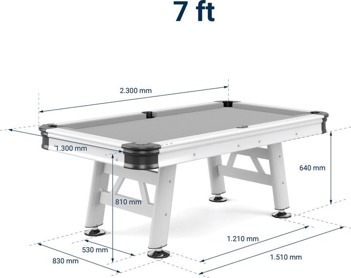 Immagine prodotto Sportime Tavolo da biliardo per esterni (193 x 96 cm)
