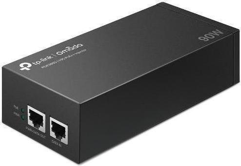 TP-Link POE380S - Gigabit PoE injector, 802.3af/at/bt, 90 W (802.3at (PoE+), 802.3bt (PoE++), 802.3af (PoE), 90 W)