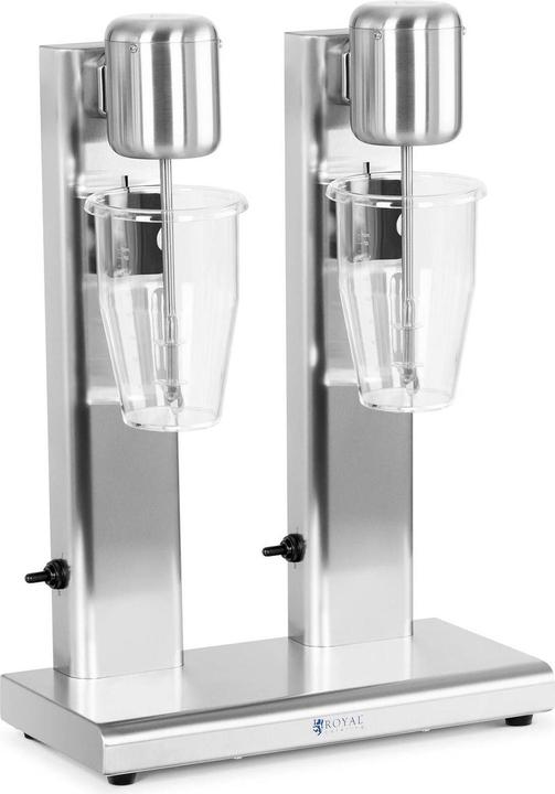Royal Catering Doppel-Milchshaker 2 x 1 l 15.000 U/min Edelstahl Standmixer Hochleistungsmixer (160 W)