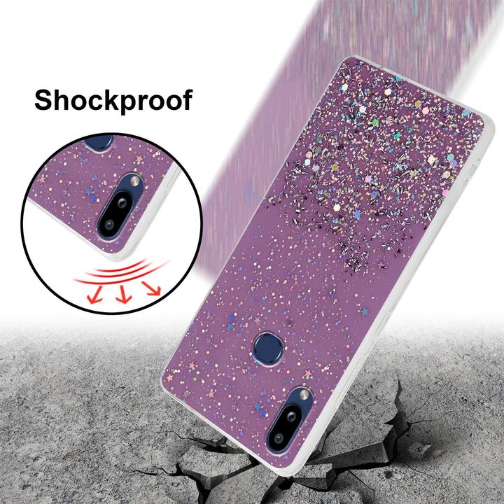 Actual product image Cadorabo TPU cover sparkling glitter (Samsung Galaxy A10s, Samsung Galaxy M01s)
