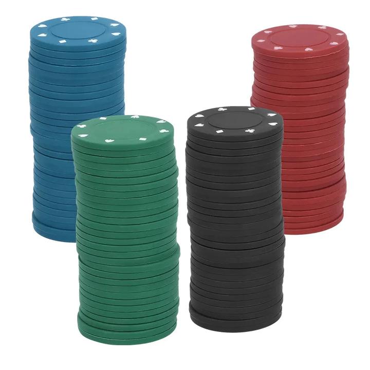 Actual product image Boland Trinkspiel Drinking Poker 120 Pokerchips, 1 Satz Spielkarten, 4 Glas-Schnapsgläser