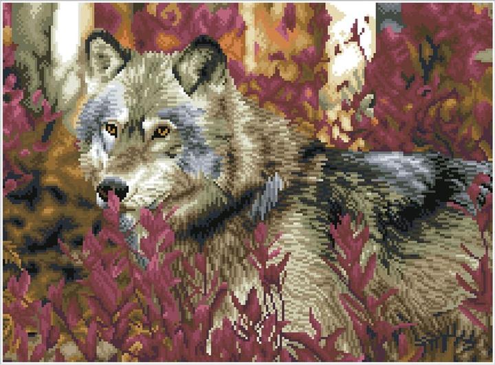 Actual product image Diamond Dotz Diamond Painting Wolf