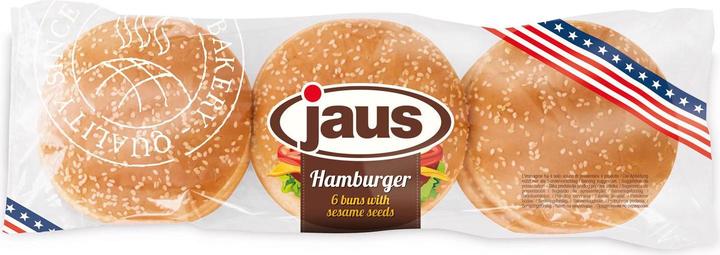 Actual product image Jaus Burger Buns mit Sesam geschnitten 6 Stück (300 g)