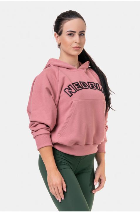 Actual product image Nebbia Iconic Hero Sweatshirt with a hoodie 581 old rose (L)