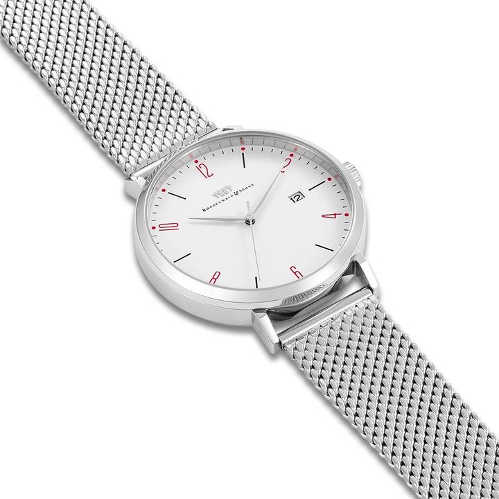 Actual product image Quartz watch Arakon II stainless steel silver - 34110 (Analogue wristwatch, 42 mm)