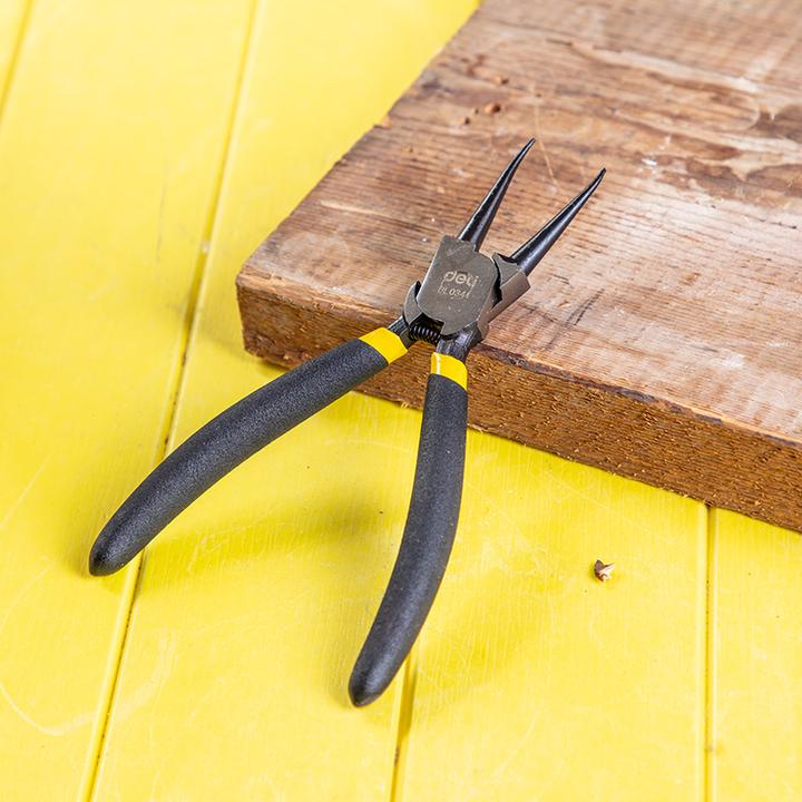 Actual product image Deli Tools Szczypce Segera wewnętrzne, proste EDL0341, 7" (czarne) (177.80 mm)