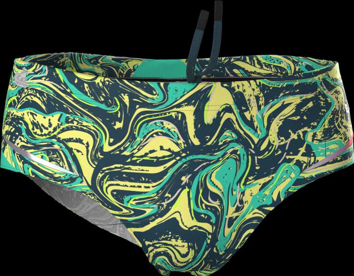 Produktbild Nabaiji Badehose Slip Herren Kastenform - 900 Print gelb/grün (XL)