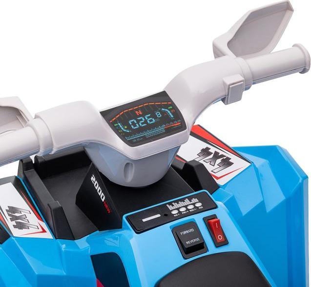 Produktbild Swisshandel24 Elektro Kinderquad, Elektroquad, Vorwärts-, Rückwärtsfunktion, 6V, 1,5-3 Jahre, 2,5 km/h, Blau (6 V)