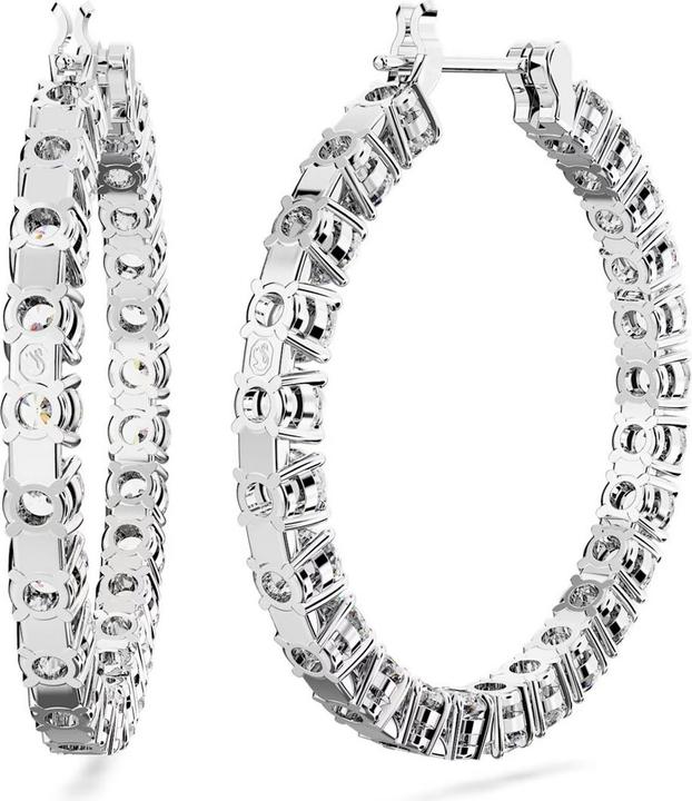 Produktbild Swarovski Matrix Kreolen Rundschliff Weiss (Swarovski Metall)