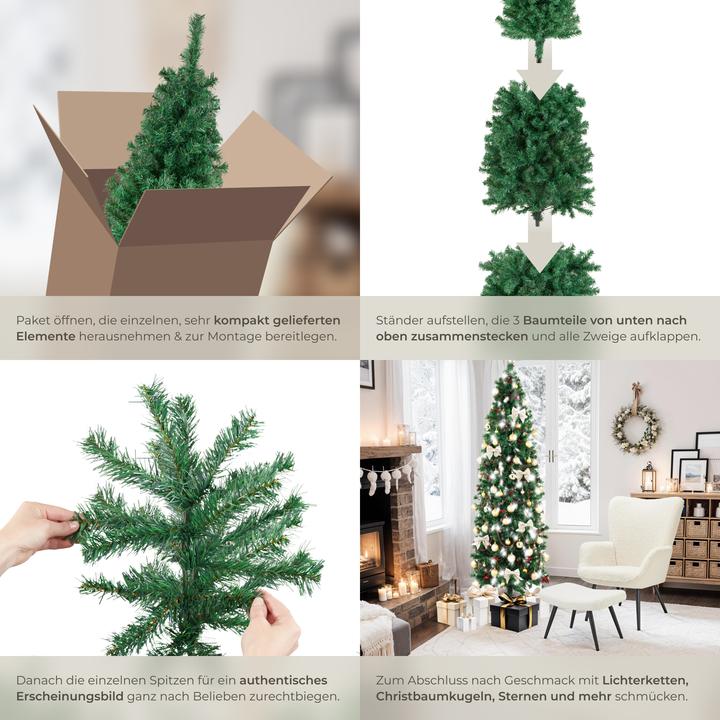 Image du produit tectake Sapin de Noël artificiel COMETE, aspect naturel (210 cm)