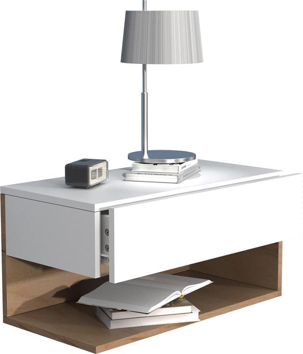 Image du produit VCM Tiroir mural en bois Table de chevet murale Tiroir Console Table de chevet Usal XL 60 cm (60 x 32 x 30 cm)