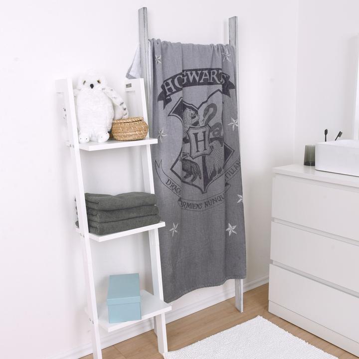 Image du produit Herding Serviette de bain en velours gris Harry Potter 70 x 140 cm (70 x 140 cm)