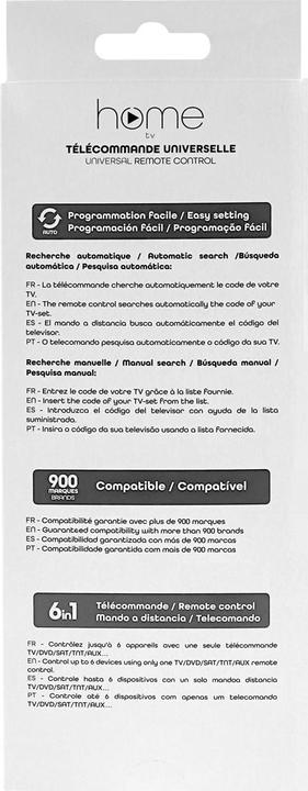 Immagine prodotto T'nB Telecomando universale 6 in 1 (Telecomando universale, Infrarossi)