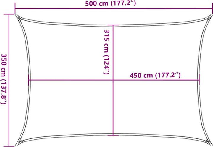 Actual product image VidaXL Sonnensegel (350 x 450 cm)