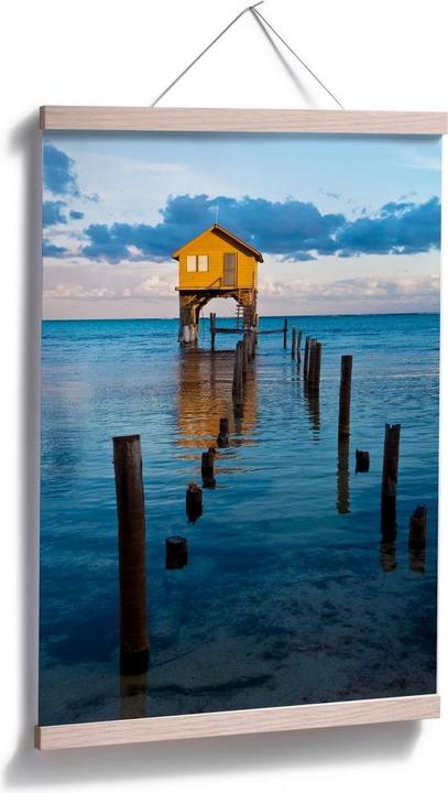 Actual product image Trenddeko House on the sea (80 x 120 cm)