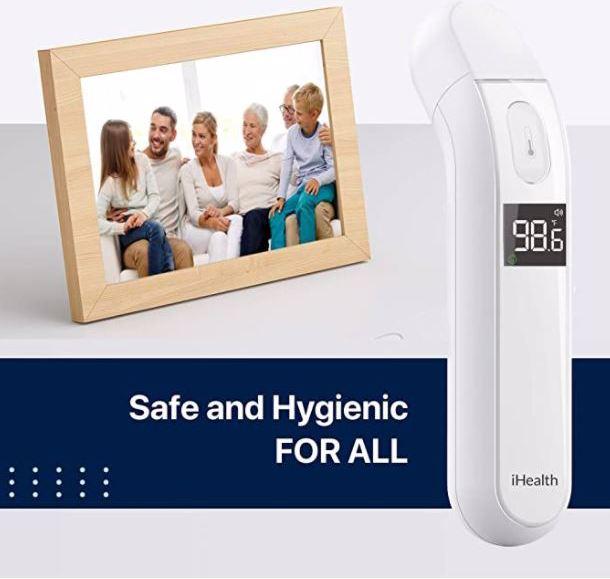 Immagine prodotto iHealth Termometro a infrarossi senza contatto (Fronte, Senza contatto)