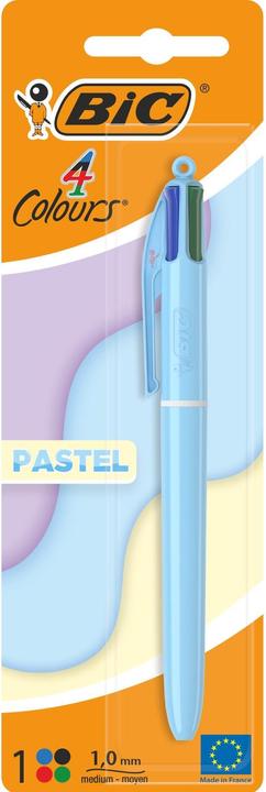 Image du produit Bic Stylo à bille multicolore 4 Colours Pastel 1 pièce (Bleu, Jaune, Lila, 1 x)