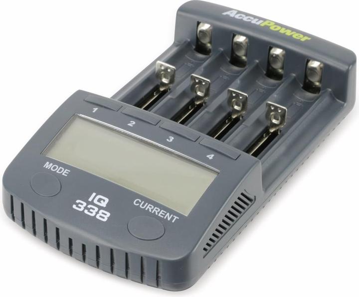 Actual product image AccuPower Round Cell Charger NiCd, NiM (14500, 18650, AA, CR123A, Battery + charger)