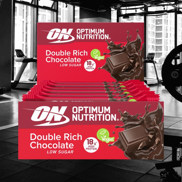 Immagine prodotto Optimum Nutrition barretta proteica vegetale (12 x 60G) (Doppio ricco cioccolato, 12 pz., 720 g)
