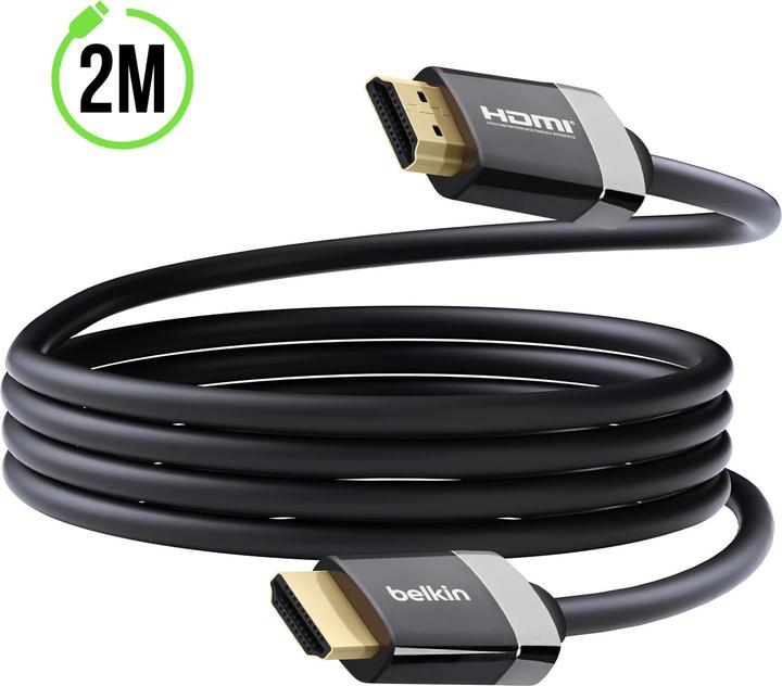 Produktbild Belkin High Speed HDMI 2m HDMI-Kabel HDMI Typ A (Standard) Schwarz (2 m, HDMI)