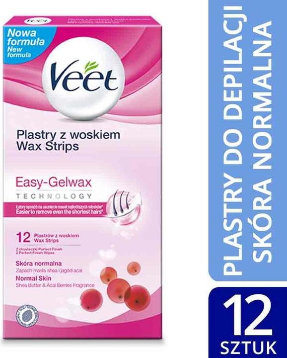 Produktbild Veet depilatory wax strips for normal skin 12pcs. (12 x)