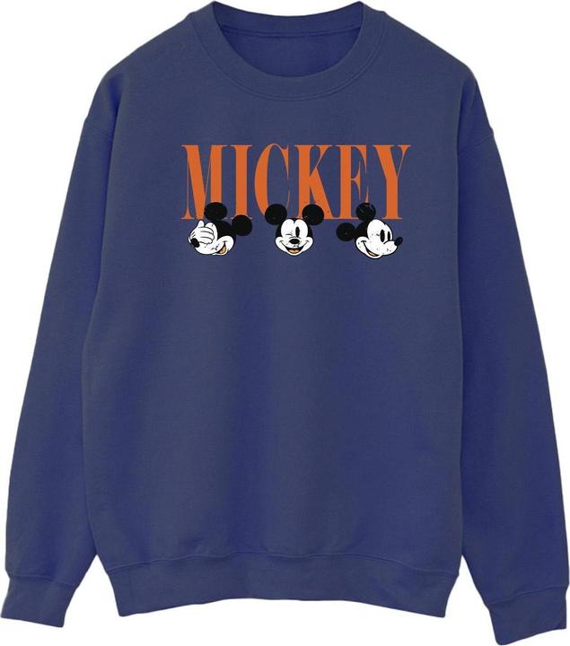 Actual product image Disney Womens/Ladies Mickey Mouse Faces Sweatshirt (XXL)