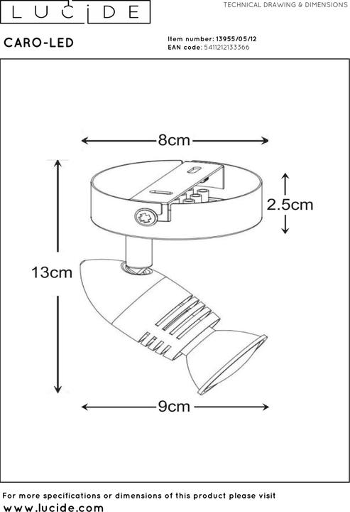 Actual product image Lucide Carpo (350 lm, GU10)