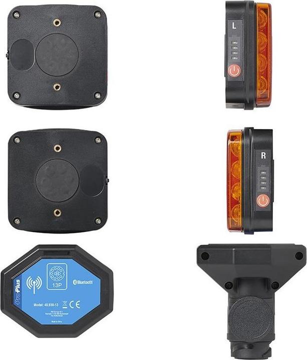 Image du produit ProPlus Jeu de feux arrière LED avec aimant sans fil (Bluetooth) 13 pôles
