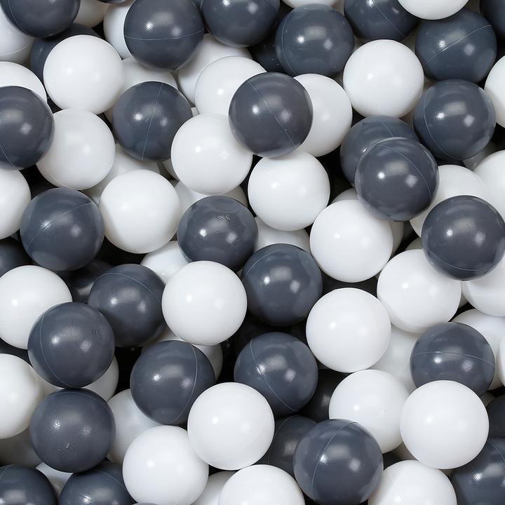 Actual product image Knorrtoys Ball pool soft square - "Grey white stars" - 100 balls grey/cream