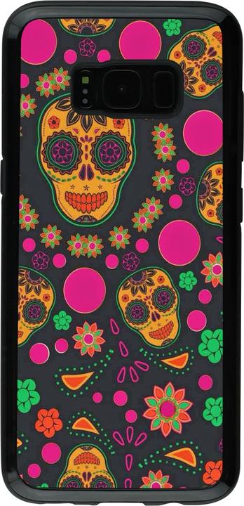 Produktbild PhoneLook Hülle Hybrid Armor schwarz Halloween 22 colorful mexican skulls (Samsung Galaxy S8+)