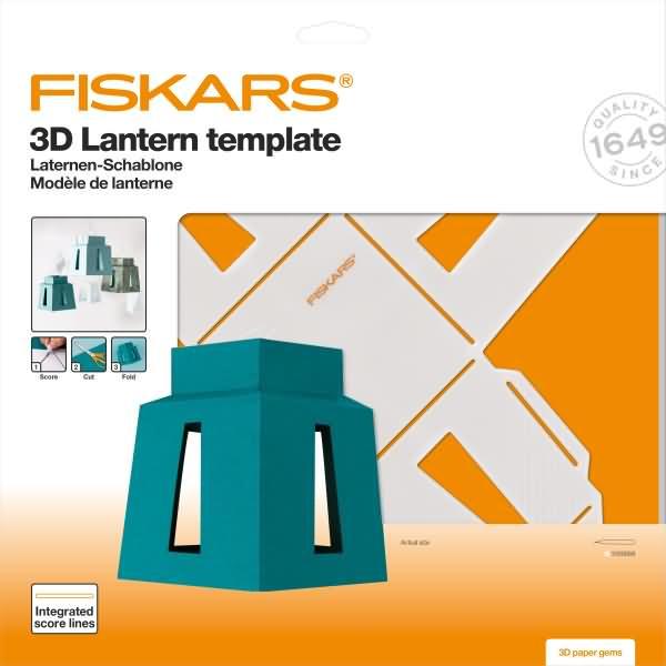 Image du produit Fiskars 1059568 3D Joyau de papier, pochoir lanterne, blanc