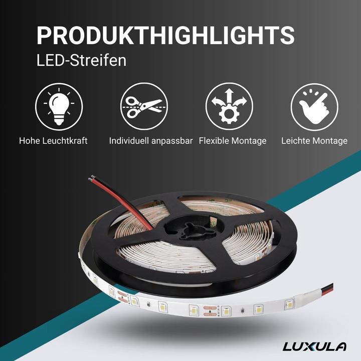 Image du produit Luxula Bandes de LED (Blanc chaud, 500 cm, Intérieur)