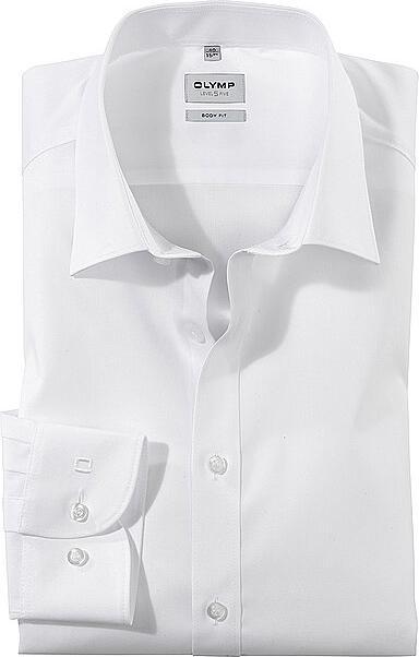Olymp Chemise Level Five, body fit blanc 1/1, taille 42, longueur de manches 69cm (42)