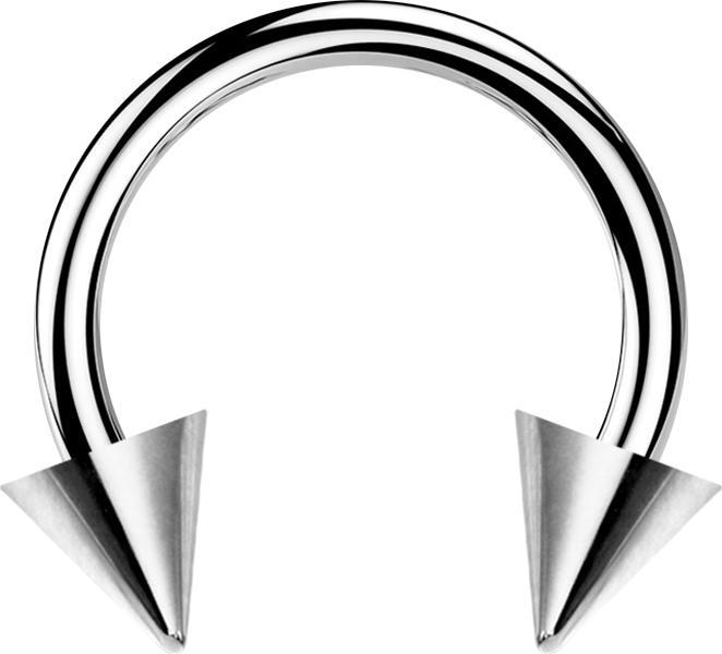 Produktbild Star Piercing Micro Circular Barbell silber mit zwei Cones (Chirurgenstahl 316L)
