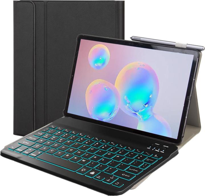 Actual product image Lobwerk 3in1 Bluetooth Keyboard (White) + Mouse + Cover for Samsung Galaxy Tab A7 T500 T505 10.4 inch Case (X)