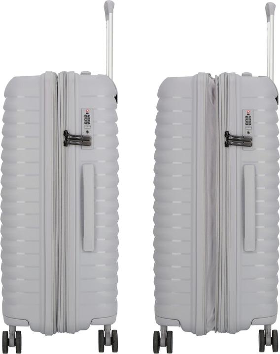 Immagine prodotto D&N Travel Line 4500 set di valigie a 4 ruote da 3 pezzi con piega elastica (205 l, XL (da 115l))