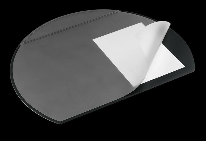 Actual product image Durable Desk pad 65 x 52 cm (w x h) with foil pad PVC black semicircular (65 x 52 cm)