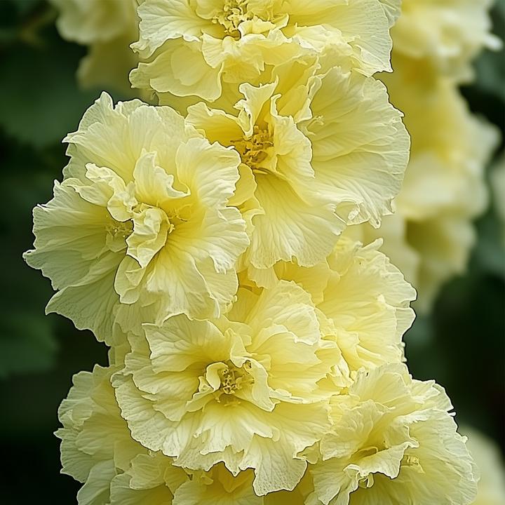 Produktbild Plant in a Box Alcea rosea 'Spring celebrities' Crimson red, lemon, purple - 6er-Mischung (25 cm)