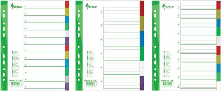 Produktbild Forpus Divider, A4, 1-6 colors, plastic