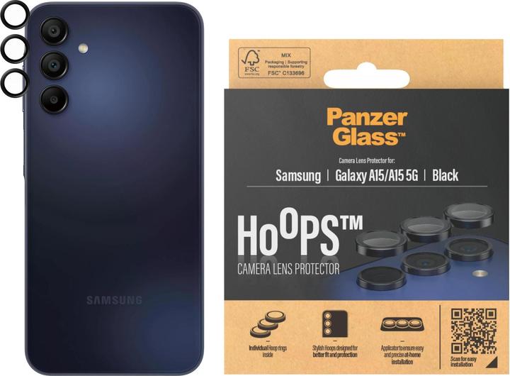 Produktbild PanzerGlass Hoops Camera Lens Protector (1 Stück, Samsung Galaxy A14 5G, Samsung Galaxy A15)