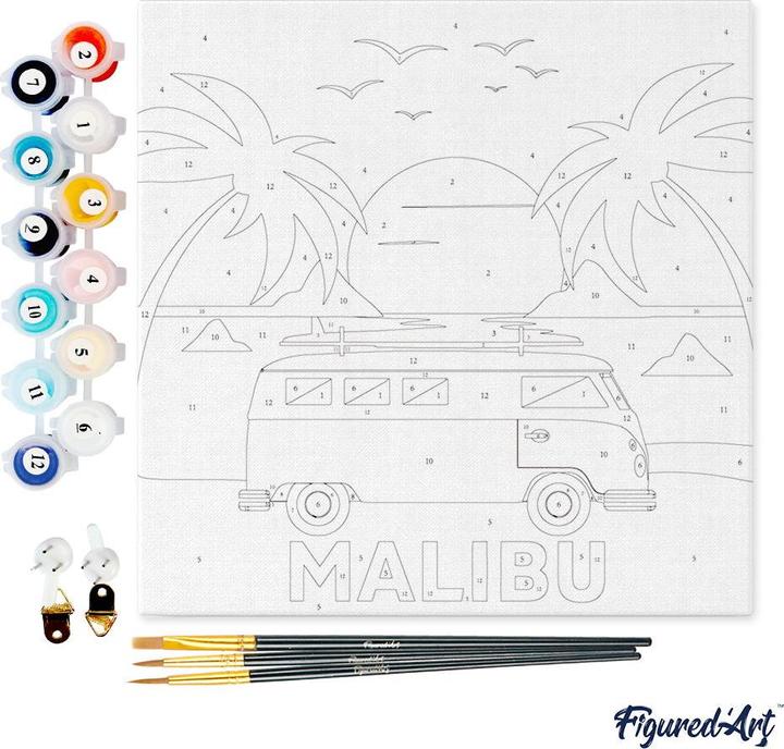 Image du produit Figured'Art Mini Peinture par Numéros avec Cadre - Malibu