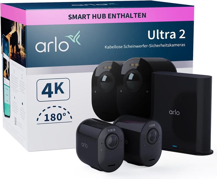 Produktbild Arlo Ultra 2 Spotlight Kamera, 2er Set (3840 x 2160 Pixels)