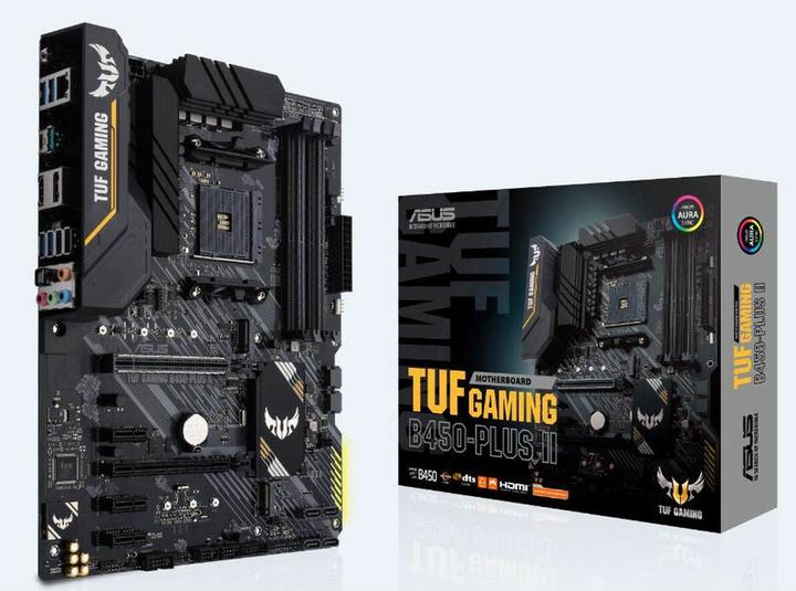Actual product image ASUS TUF B450-PLUS GAMING II (AM4, AMD B450, ATX)