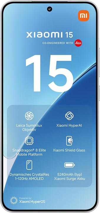 Actual product image Xiaomi 15 + Robot Vacuum S20 Launch Bundle (512 GB, White, 6.36", Dual SIM, 50 Mpx, 5G)