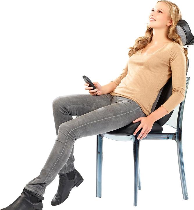 Produktbild Newgen medicals Shiatsu-Sitzauflage mit Nackenmassage und IR-Tiefenwärme