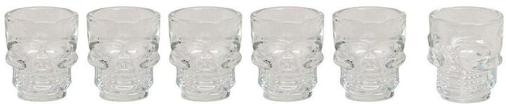 Image du produit G. Wurm Verre à shot Lot de 6 verres Tête de mort en verre, L5 x P4 x H6 cm (0.15 dl, 6 x, Verre à fusil)