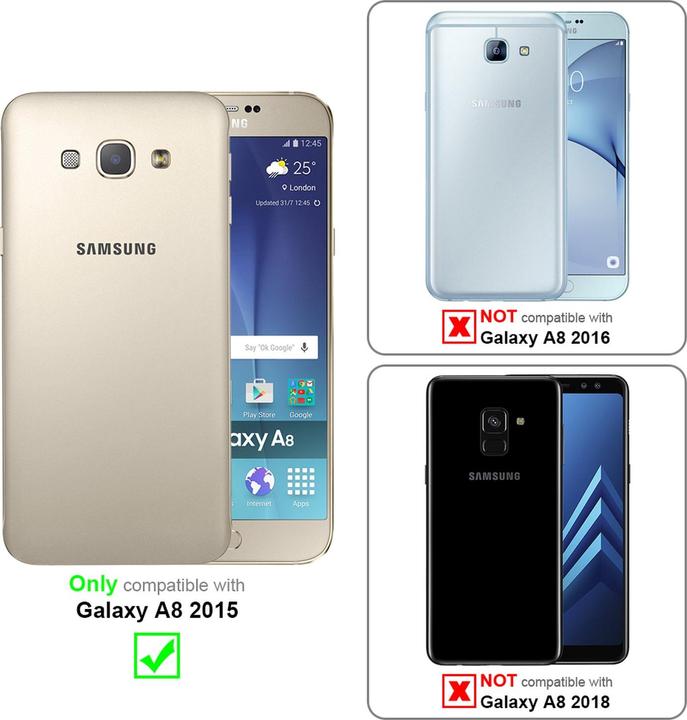 Actual product image Cadorabo Book Jeans Optics Cover (Samsung Galaxy A8 (2018))